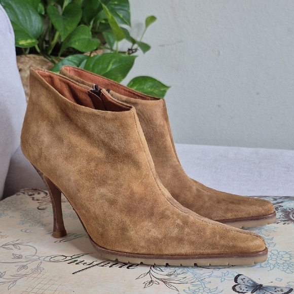 bebe Tan Suede Ankle Boots - Picture 1 of 9
